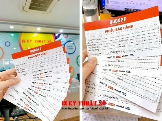 Báo giá in phiếu bảo hành sản phẩm tại Việt Nam Printing