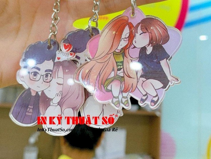 In móc khóa chibi theo yêu cầu - móc khóa mica 