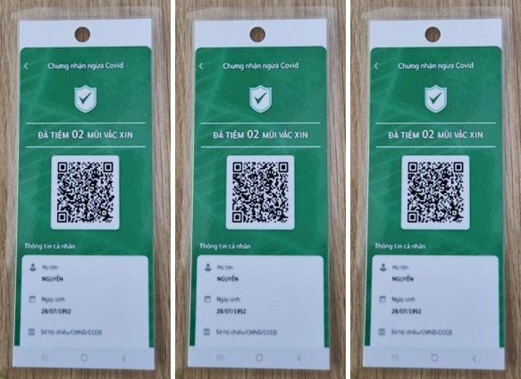 Đặt in chứng nhận vaccine làm thẻ đeo tại Việt Nam Printing
