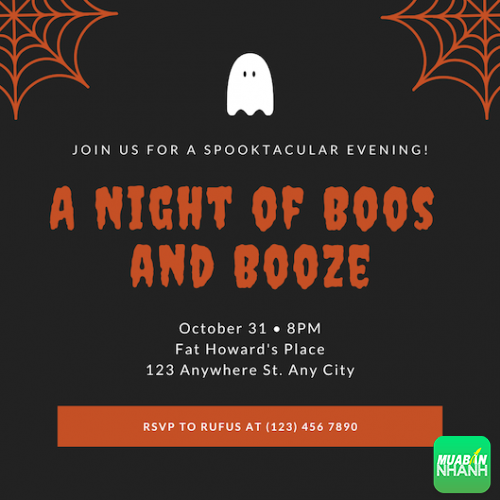 Báo giá in thiệp mời Bình Thạnh - Ý tưởng thiệp mời Halloween rùng rợn