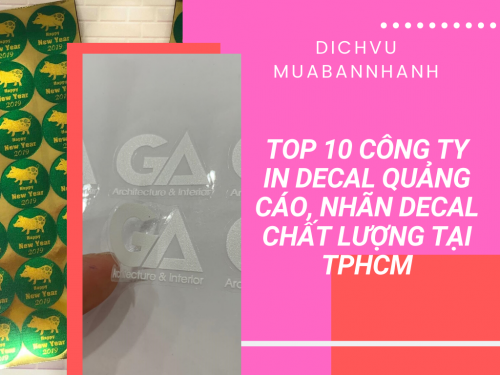 Top 10 công ty in Decal quảng cáo, nhãn Decal chất lượng tại TPHCM