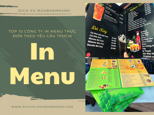 Top 10 công ty in menu thực đơn theo yêu cầu TPHCM