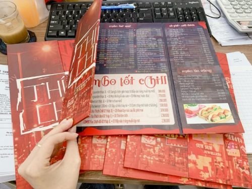 Đặt in menu dán gói bồi formex, in menu chất lượng, mẫu menu đẹp tại Việt Nam Printing