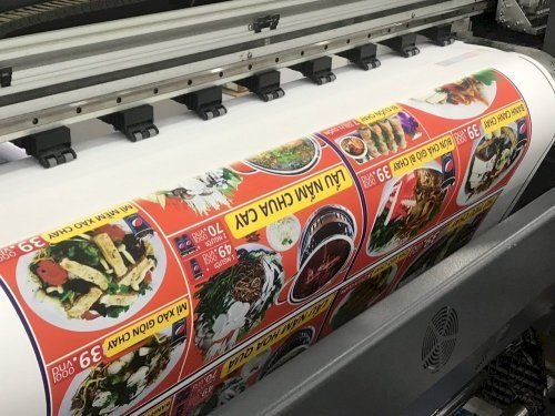 In menu decal dán kính khổ lớn - Combo giảm giá tại Việt Nam Printing
